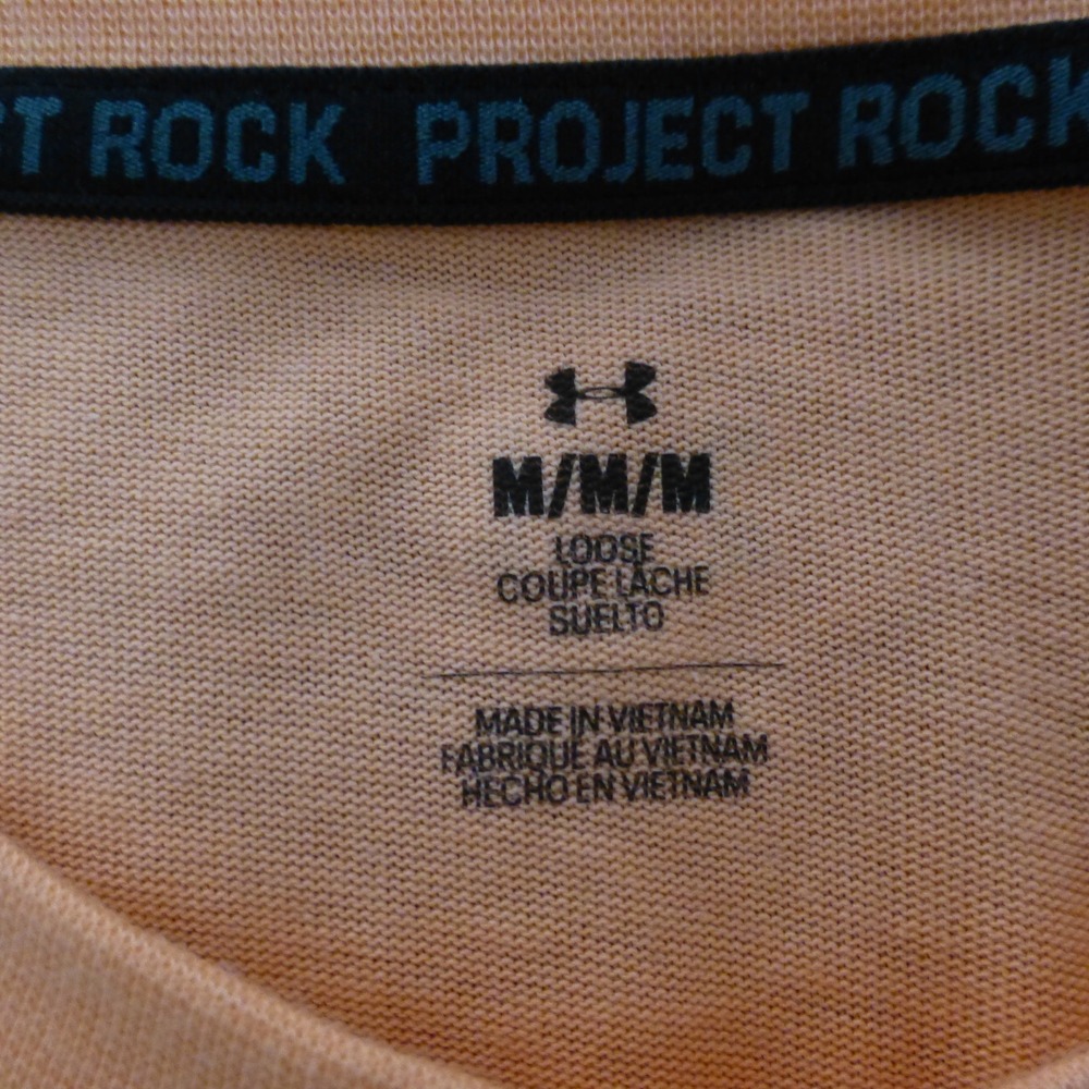 Under Armour Project Rock T Shirt Womens Medium Peach Loose Fit NWT Workout Gym - Picture 5 of 11